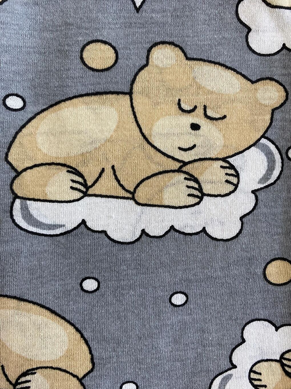 Formo Kadın Gri Ayıcık Desenli Pamuklu Lastikli Rahat Pijama Altı - 2