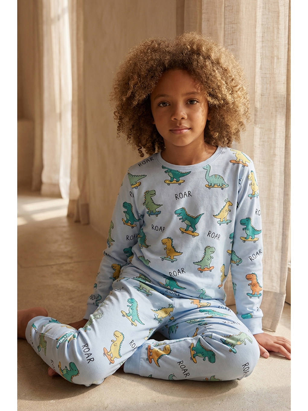Karışık Erkek Çocuk Dinozor Desenli Pijama Takımı-2