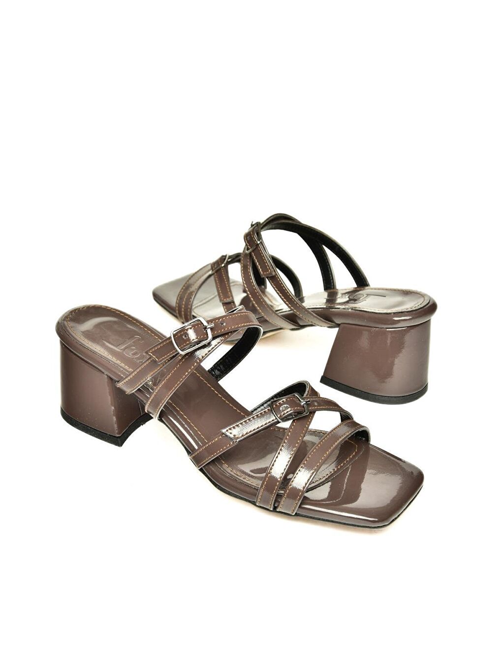 U5900319 Kahverengi Kadın Topuklu Ayakkabı-2