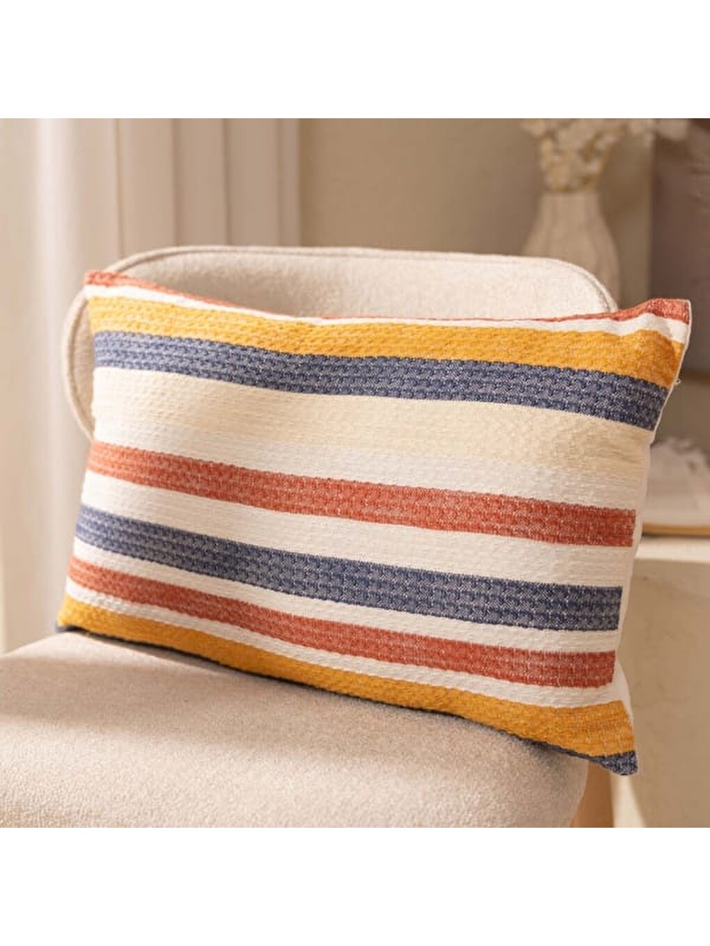 Karışık Soft Lomina Kırlent - Renkli - 35x55 Cm-2