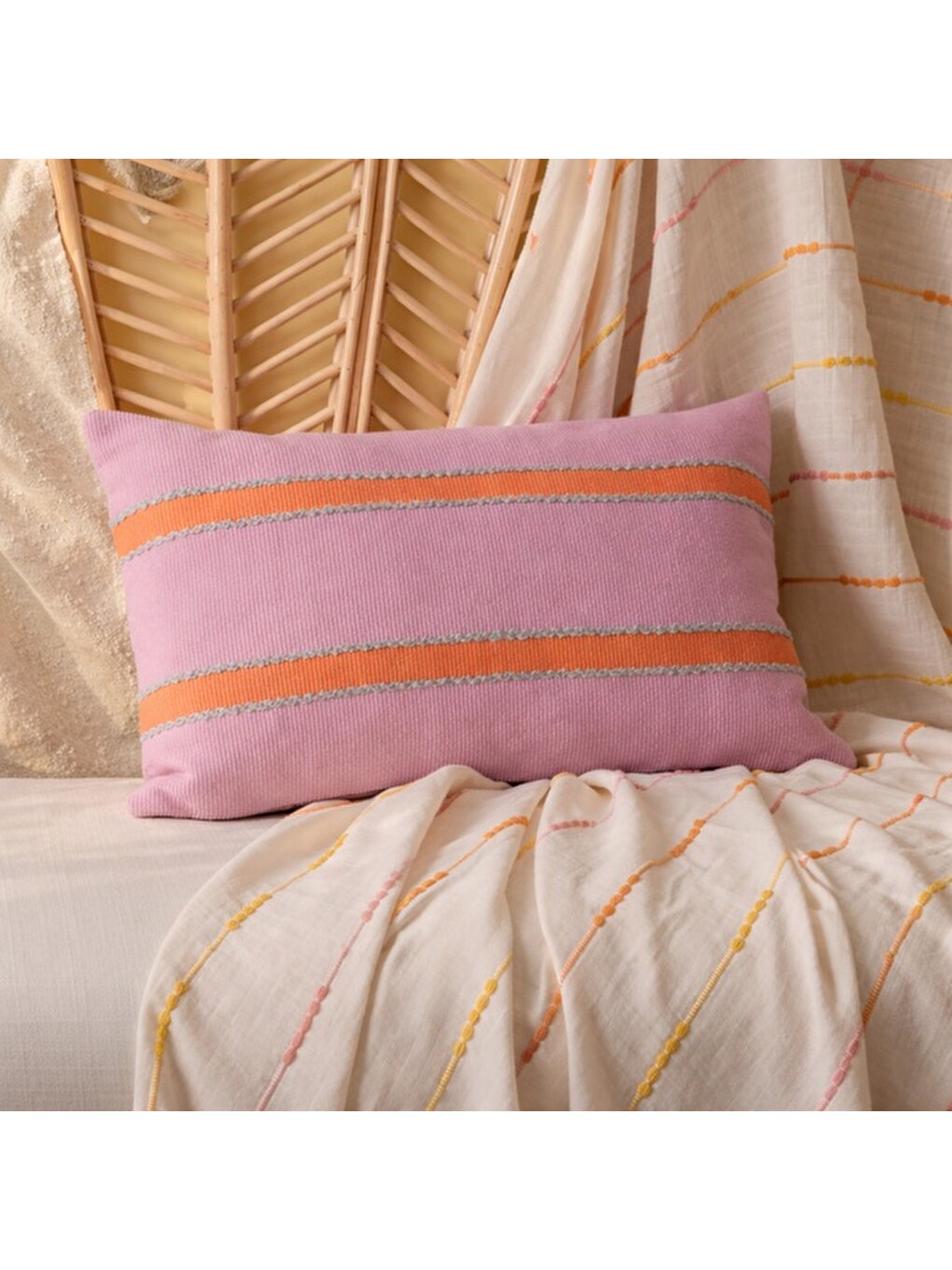 Soft Polina Kırlent - Pembe - 35x55 Cm-7