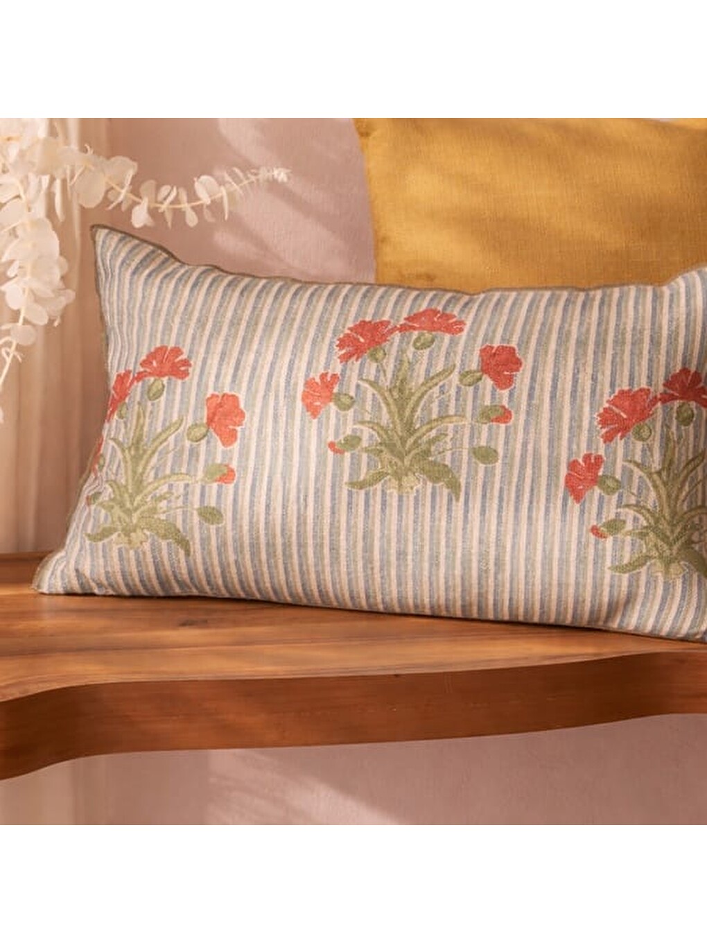 Ekru Soft Fonsy Kırlent - Renkli - 30x50 Cm-7