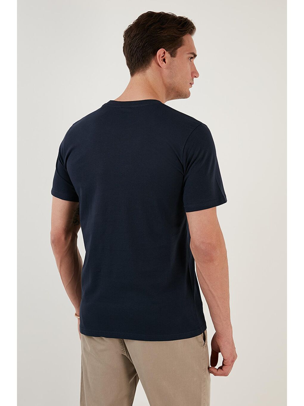 Buratti İndigo % 100 Pamuk Regular Fit Bisiklet Yaka T Shirt 5902624 - 4