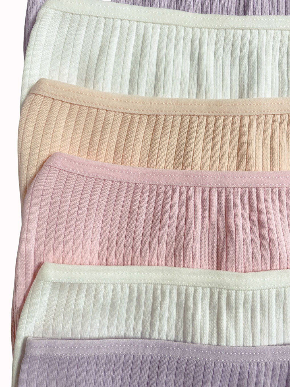 6'lı Kız Çocuk Pamuklu Karışık Renkli Fitilli Kaliteli Yumuşak Külot-2