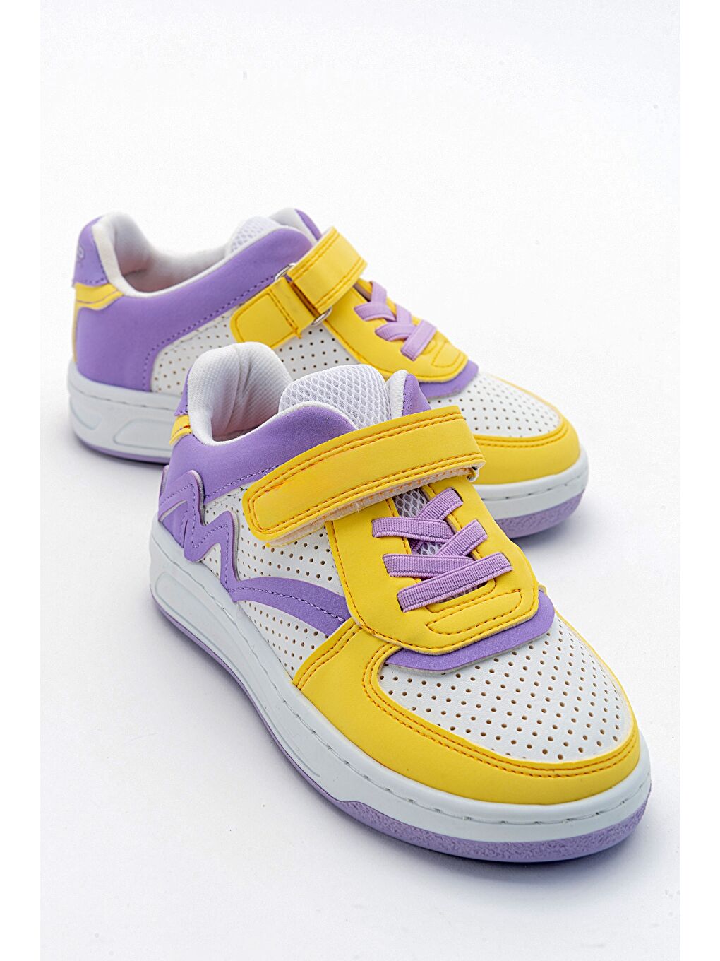 Kız Çocuk Sarı-Lila Sneaker Ayakkabı