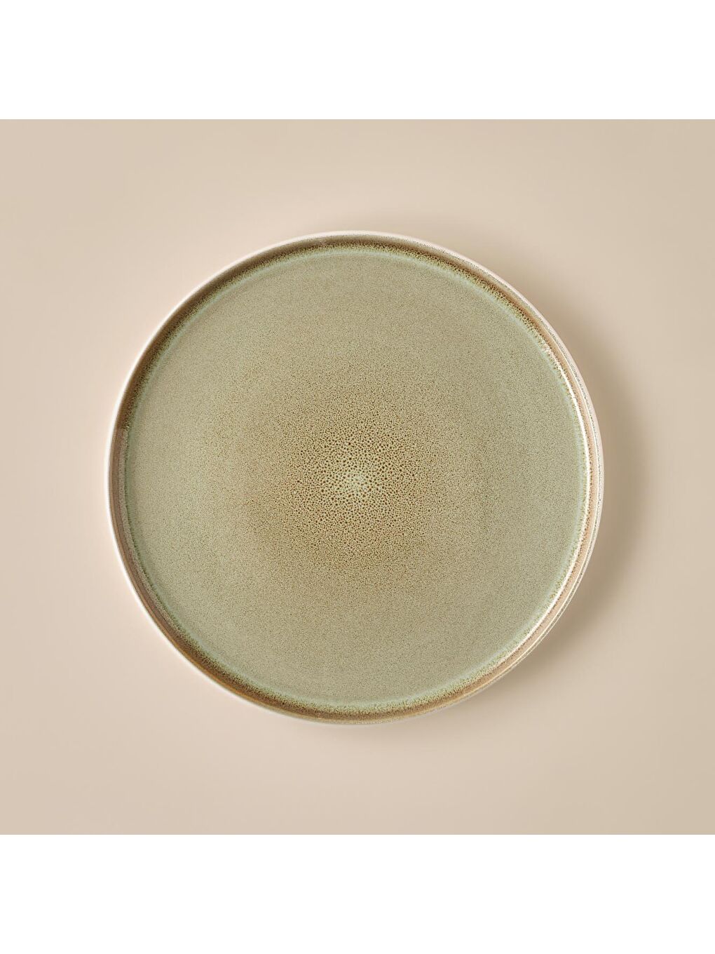Glaze Stoneware Servis Tabağı 4'lü Yeşil-1