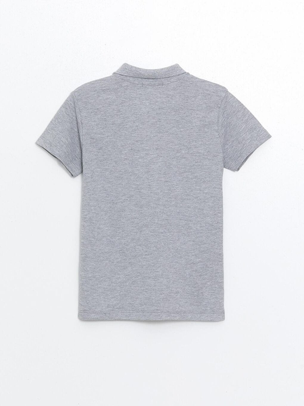 Gri Okul Tişört Polo Yaka Kısa Kollu-1
