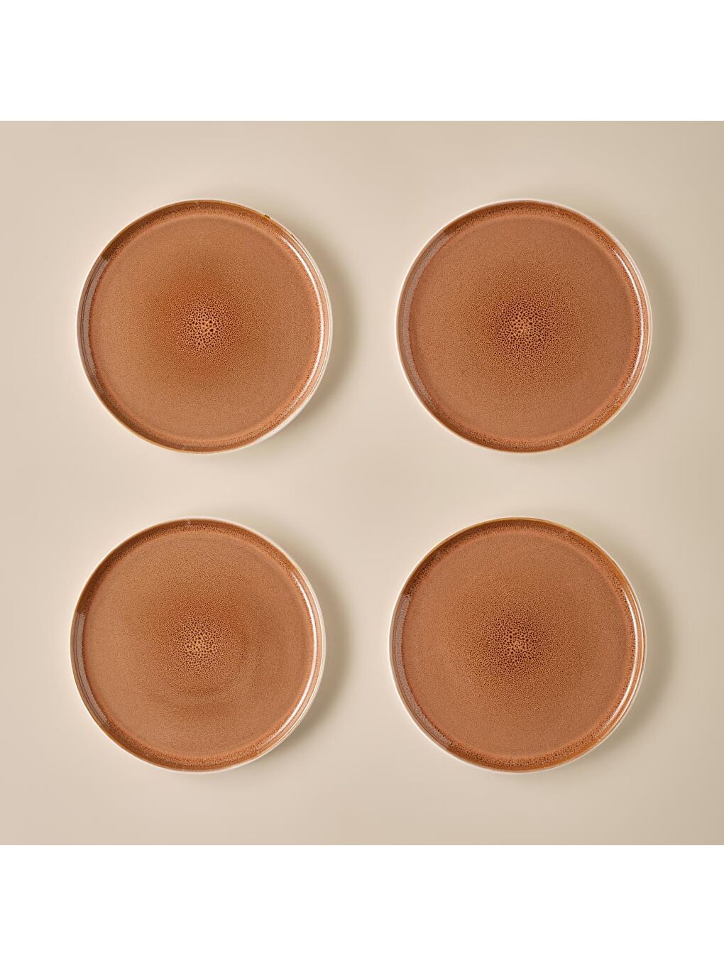 Bella Maison Kiremit Glaze Stoneware Pasta Tabağı 4'lü Kiremit