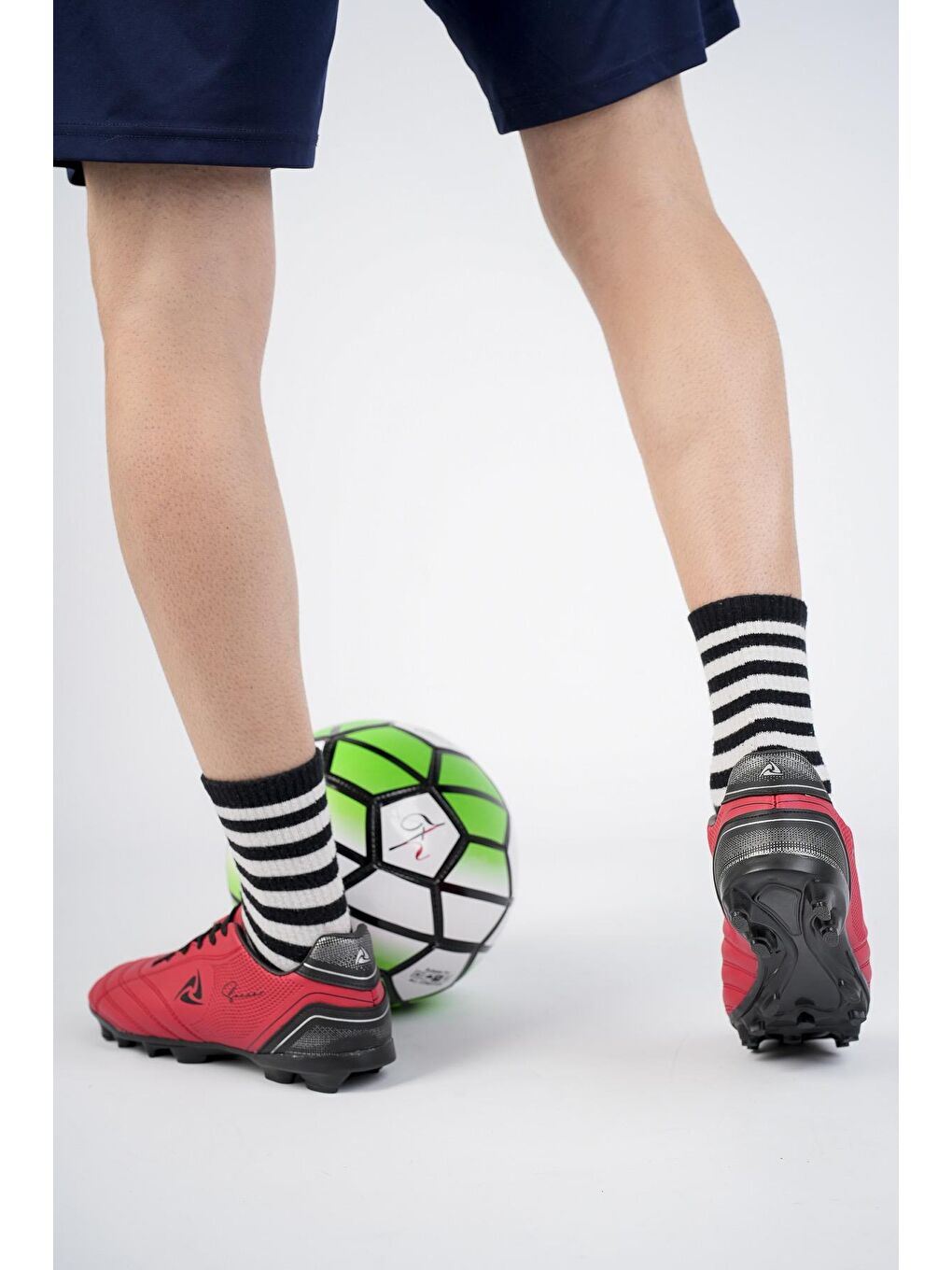Kırmızı Pas Unisex Krampon Halı Saha Futbol Spor Ayakkabı-1