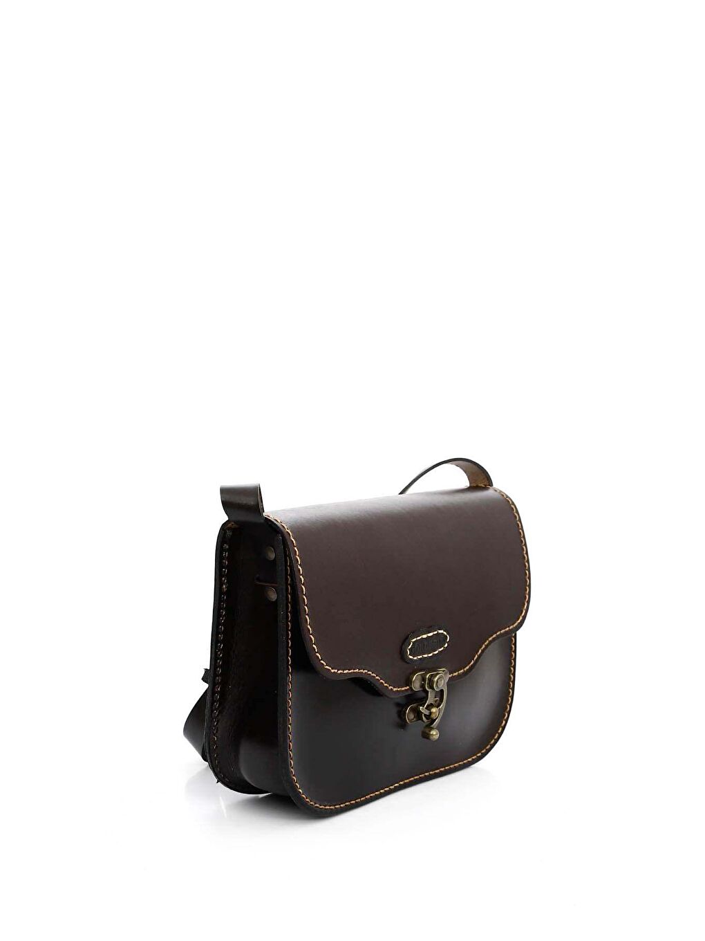 Kahverengi Hakiki Deri El İşçiliği Küçük Boy Kadın Omuz Ve Postacı Çantası K0601-1