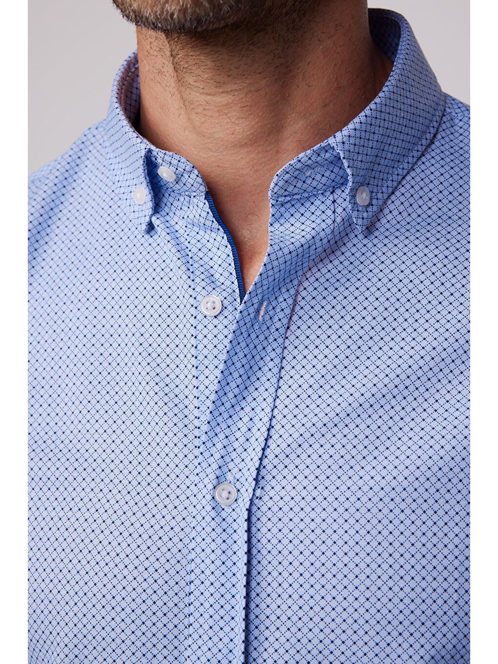 Karışık Slim Fit Desenli Pamuklu Kolay Ütü Erkek Gömlek-3