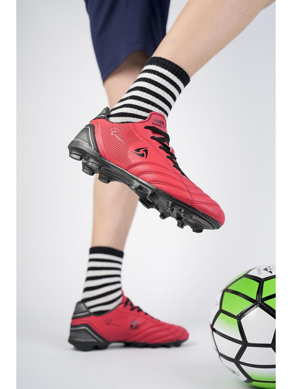 Kırmızı Pas Unisex Krampon Halı Saha Futbol Spor Ayakkabı-3