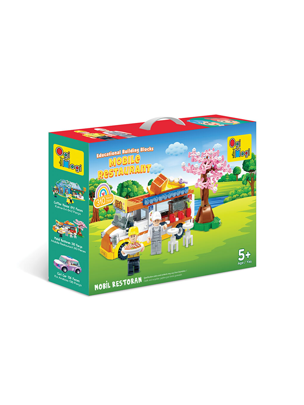 Eğitici Bloklar Mobil Restoran 310 Parça Yapı Seti-2