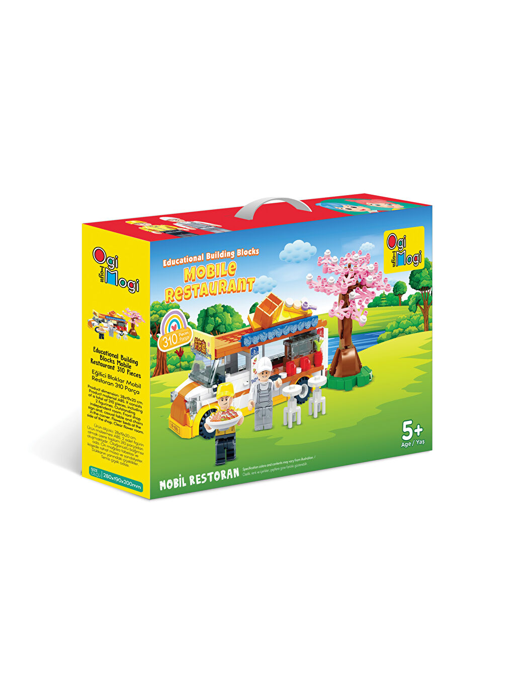Eğitici Bloklar Mobil Restoran 310 Parça Yapı Seti-3