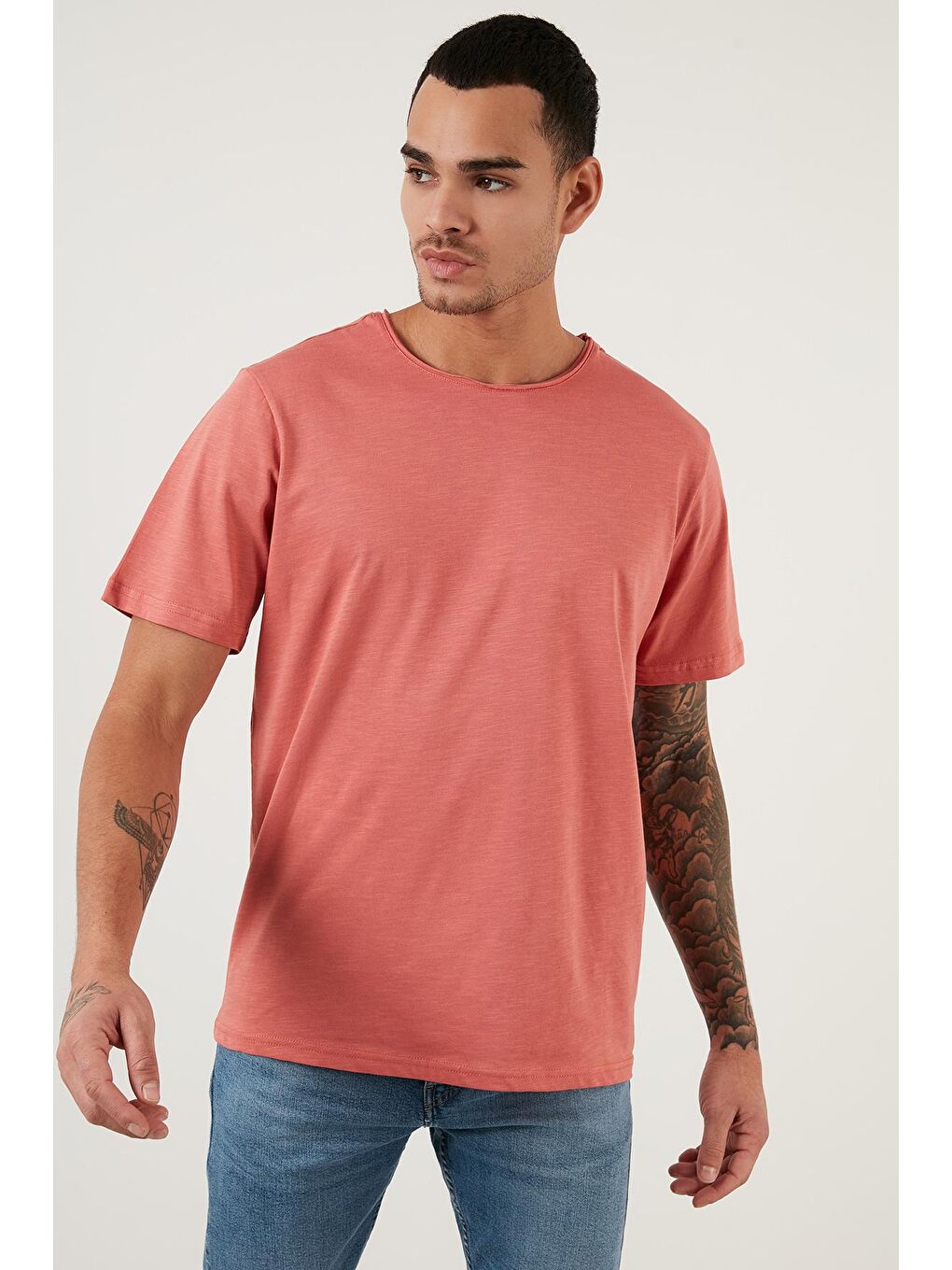 Buratti Kahverengi Bisiklet Yaka % 100 Pamuk Slim Fit Basic T Shirt 59020001 - 1