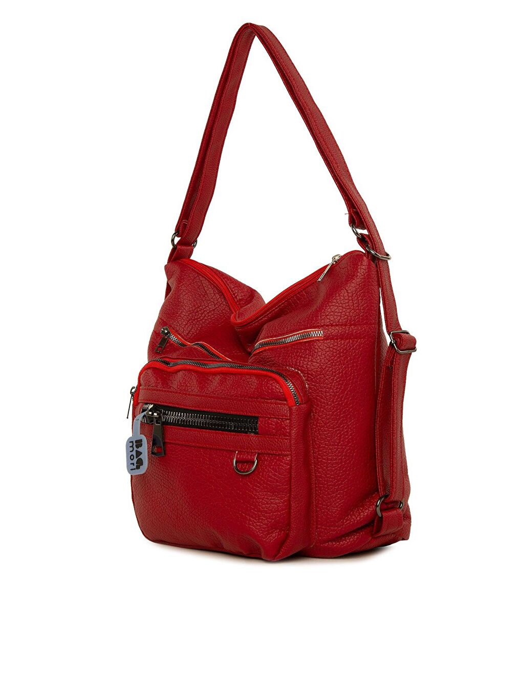 Kırmızı Büyük Tek Cepli Salaş Askılı Çanta-1