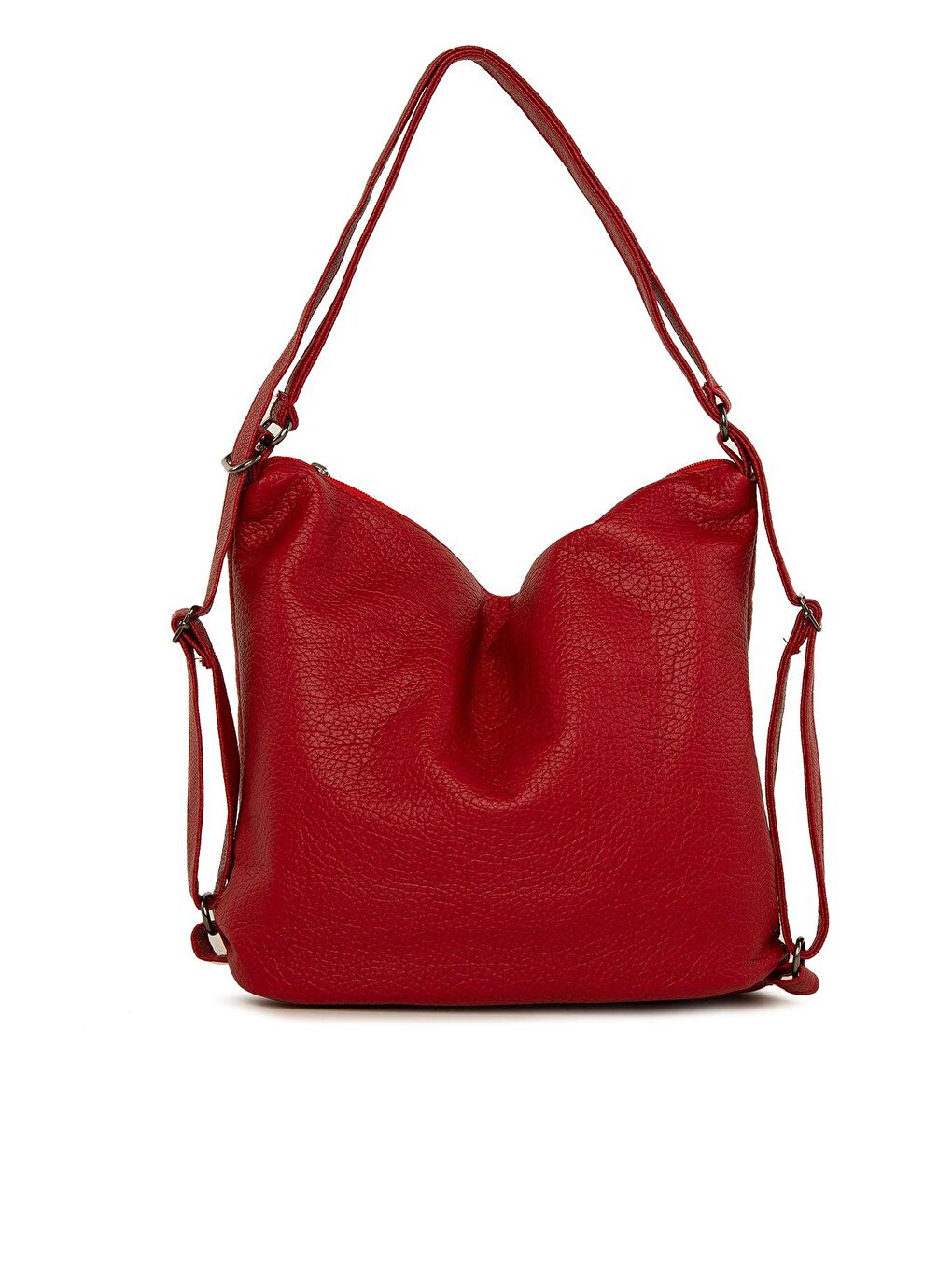 Kırmızı Büyük Tek Cepli Salaş Askılı Çanta-2