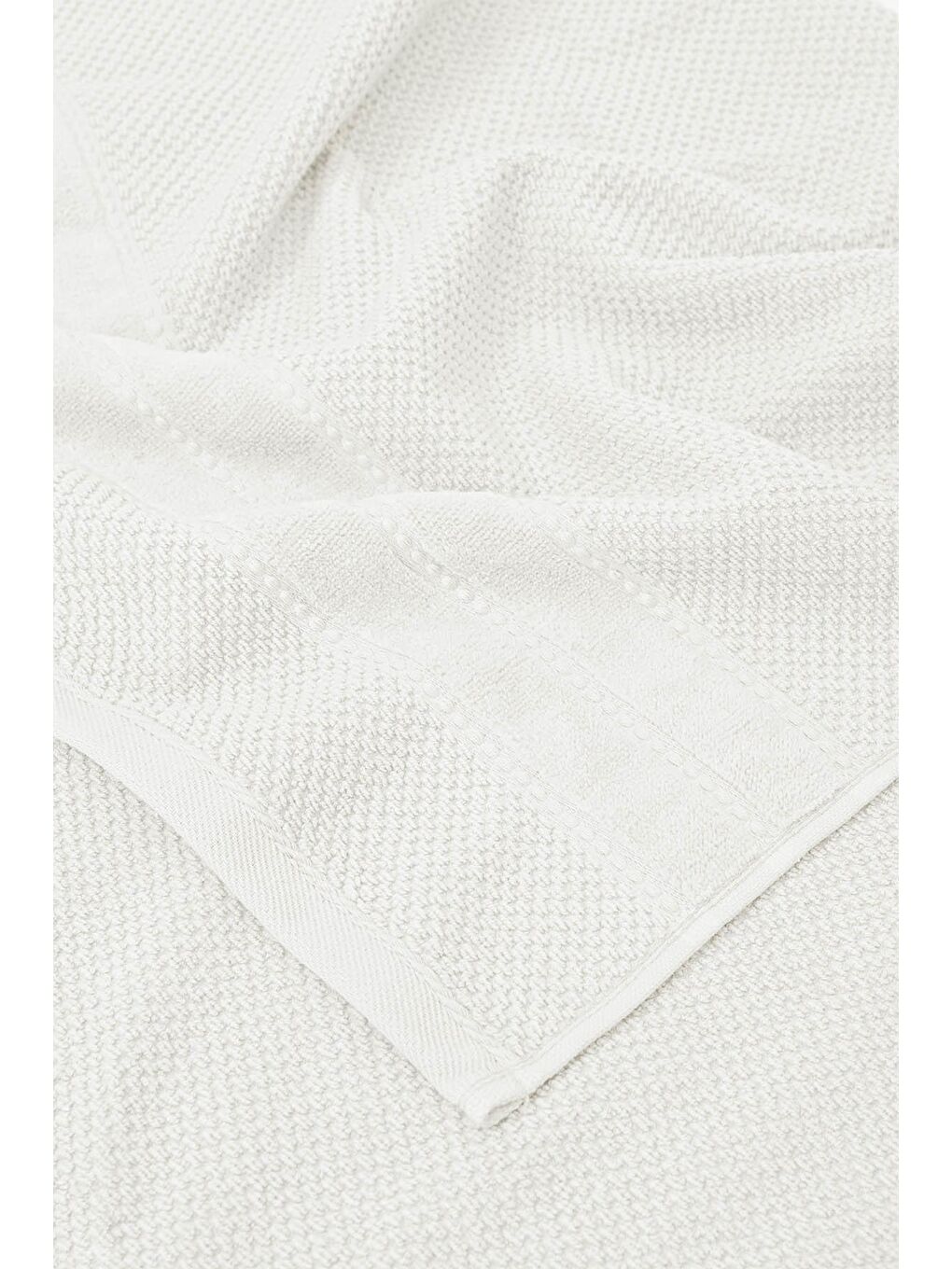 Ekru Anna Banyo Havlusu %100 Pamuk Jakarlı Krem 80x150 Cm-2