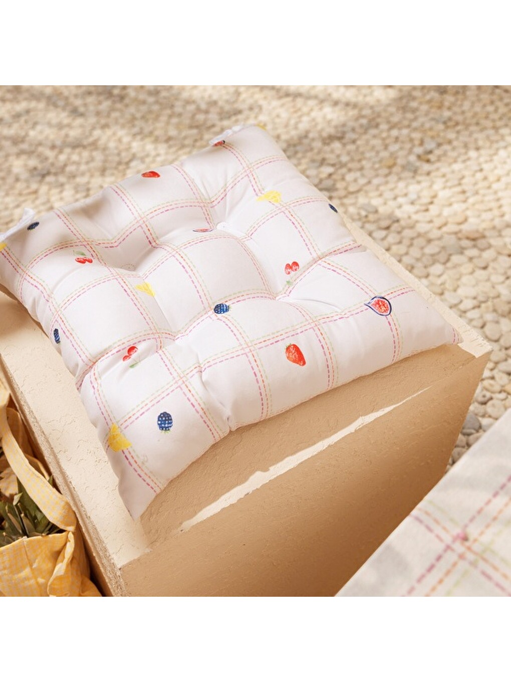 Soft Mila Sandalye Minderi - Ekru - 40x40 Cm-7