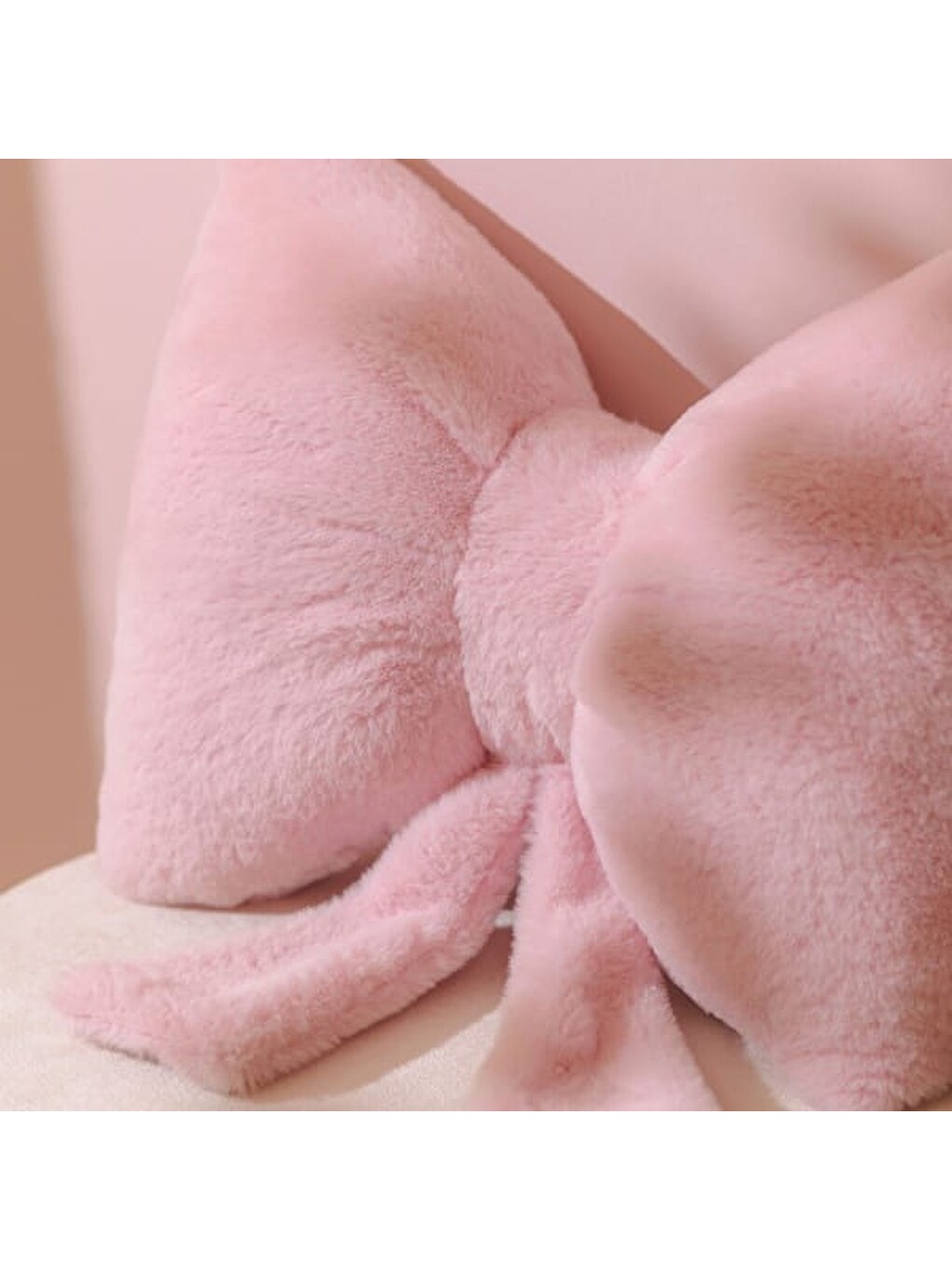 Soft Kurdele Figürlü Yastık - Pembe - 40x30 Cm-6