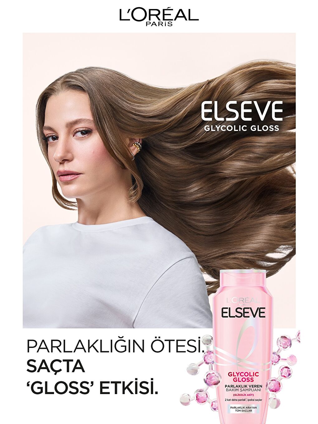 Elseve Glycolic Gloss Parlaklık Veren Bakım Şampuanı 300ml-1