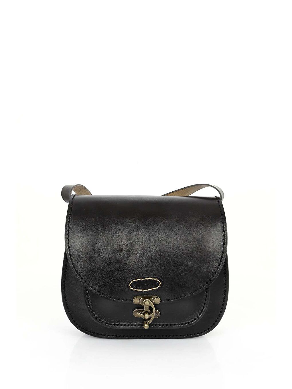 Siyah Hakiki Deri El İşçiliği Küçük Boy Kadın Omuz Ve Postacı Çantası K0610