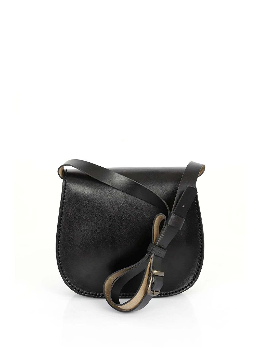 Siyah Hakiki Deri El İşçiliği Küçük Boy Kadın Omuz Ve Postacı Çantası K0610-3