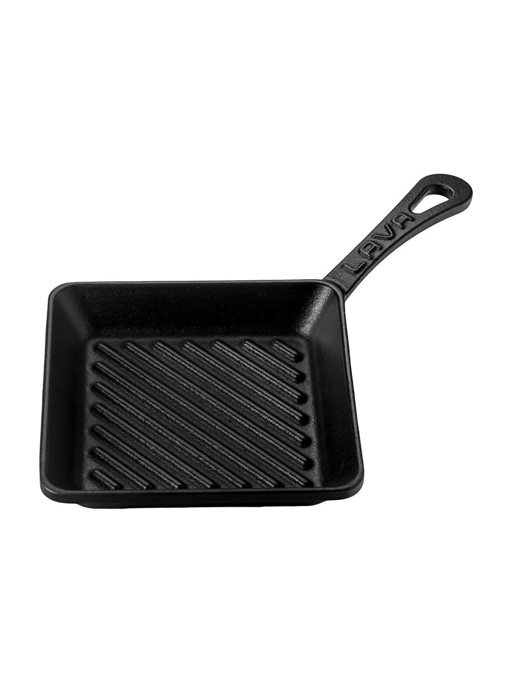 Siyah Mini Kare Izgara Tava Döküm Demir Yekpare Saplı Ölçü 16x16cm.-1