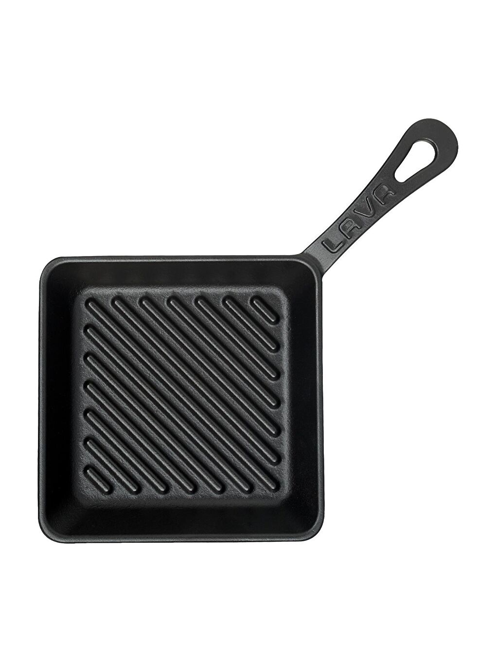 Siyah Mini Kare Izgara Tava Döküm Demir Yekpare Saplı Ölçü 16x16cm.-2