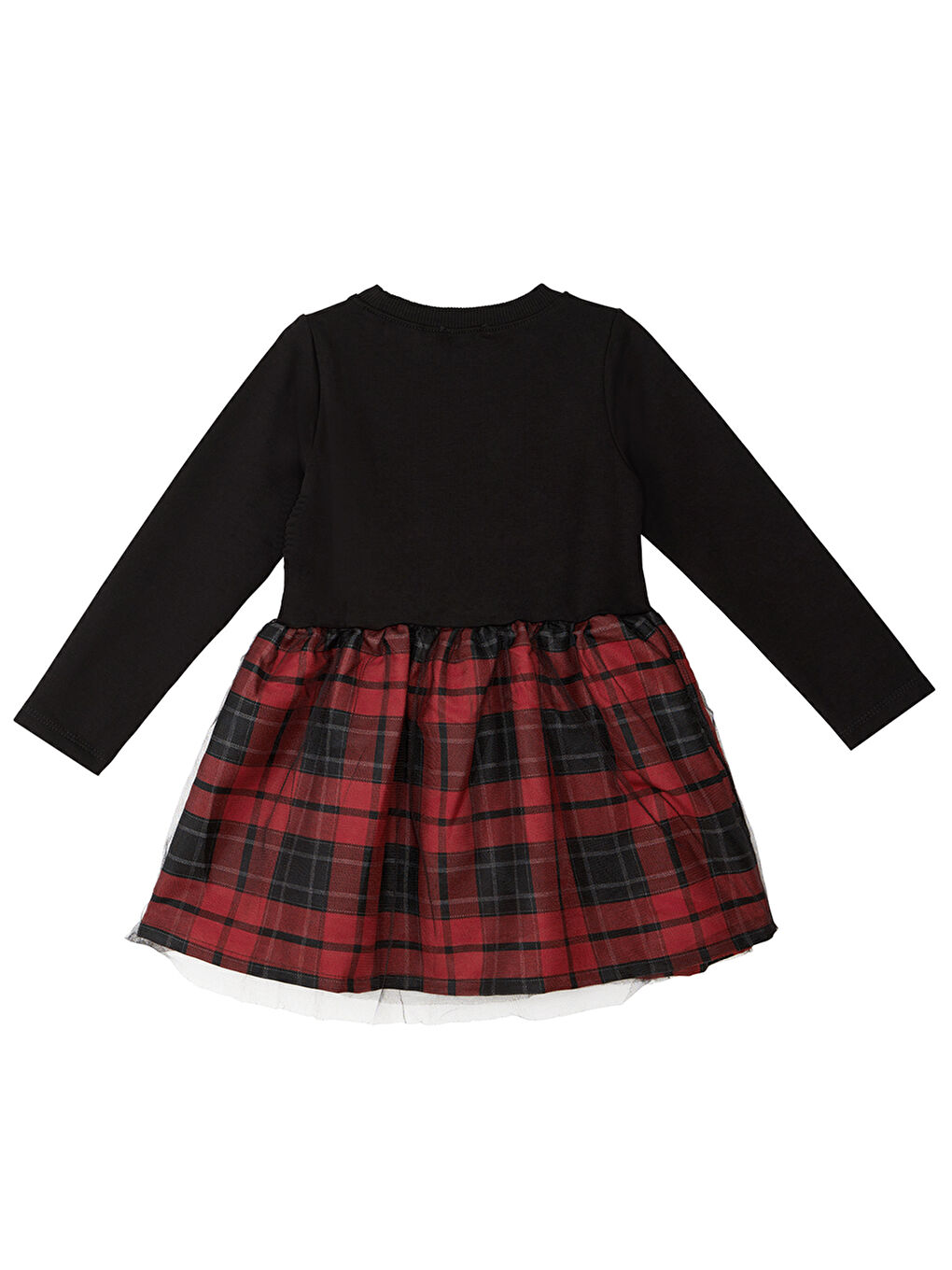 Karışık Kokoş Kedicik Kız Çocuk Elbise-3