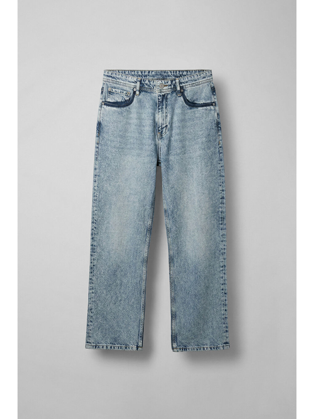 Erkek Baggy Fit Jean Açık Mavi