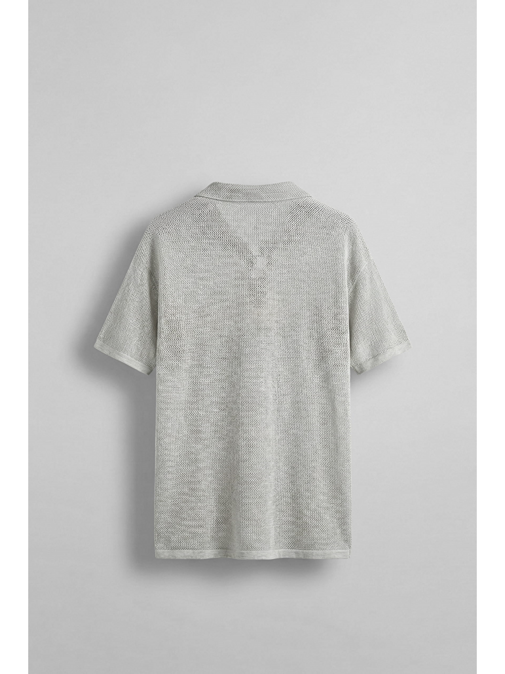 Erkek Oversize İnce Triko Gömlek Gri-1