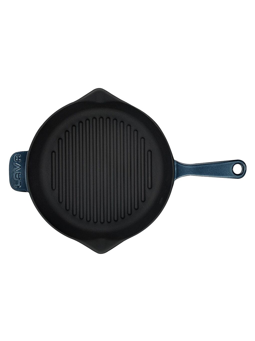 Gri Yuvarlak Izgara Tavası Döküm Demir Yekpare Saplı Premium Serisi. Çap(Ø)28cm.-2