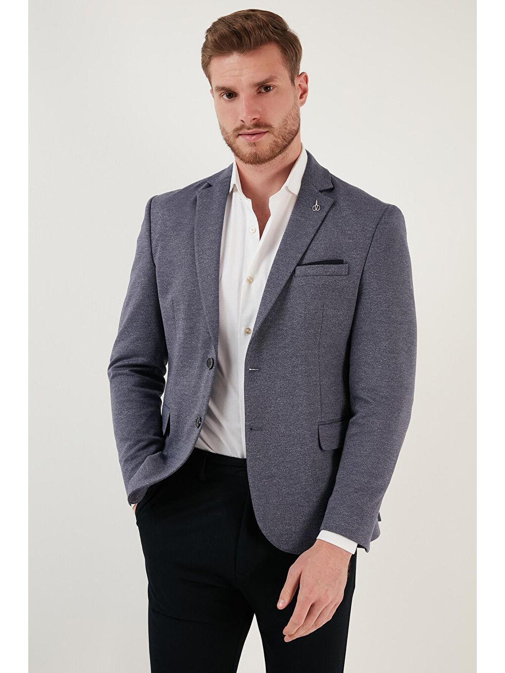 Lacivert Slim Fit 6 Drop Çift Yırtmaçlı Blazer Ceket SAVUE-2