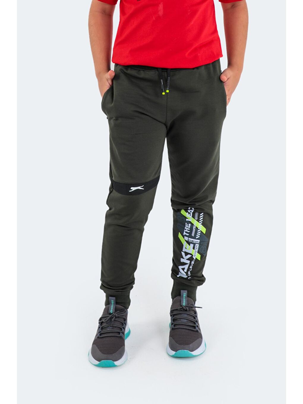 DEVAN Unisex Çocuk Eşofman Altı Haki