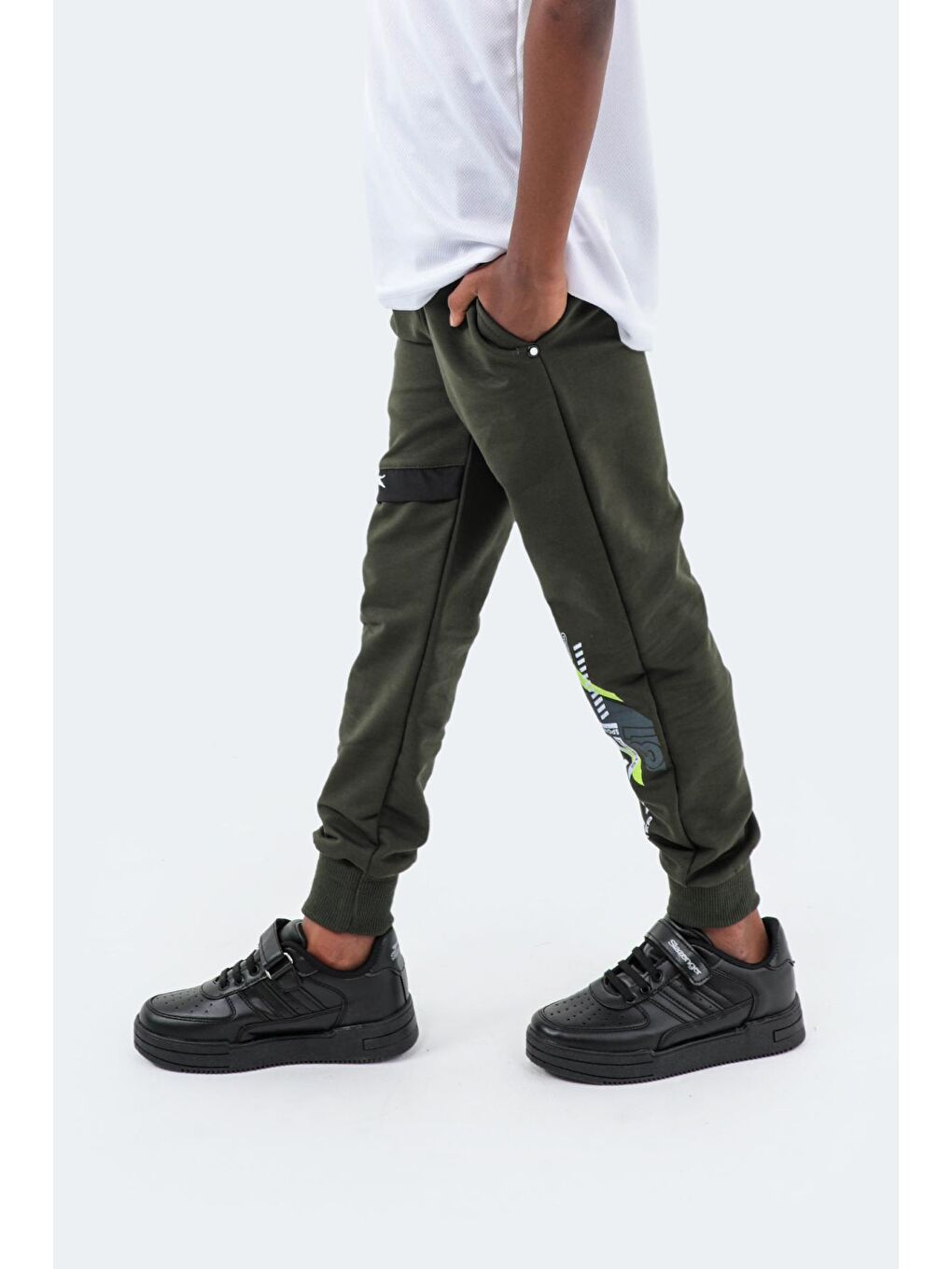 DEVAN Unisex Çocuk Eşofman Altı Haki-2