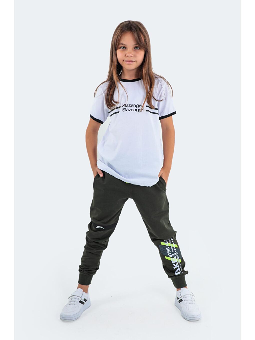 DEVAN Unisex Çocuk Eşofman Altı Haki-4