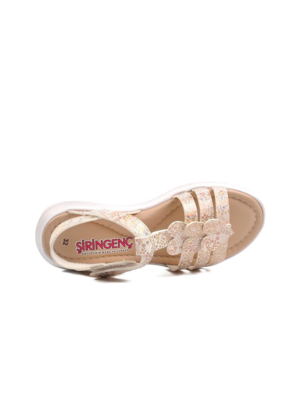 Turuncu Şng 8020-F Bakır Simli Kız Çocuk Sandalet-4