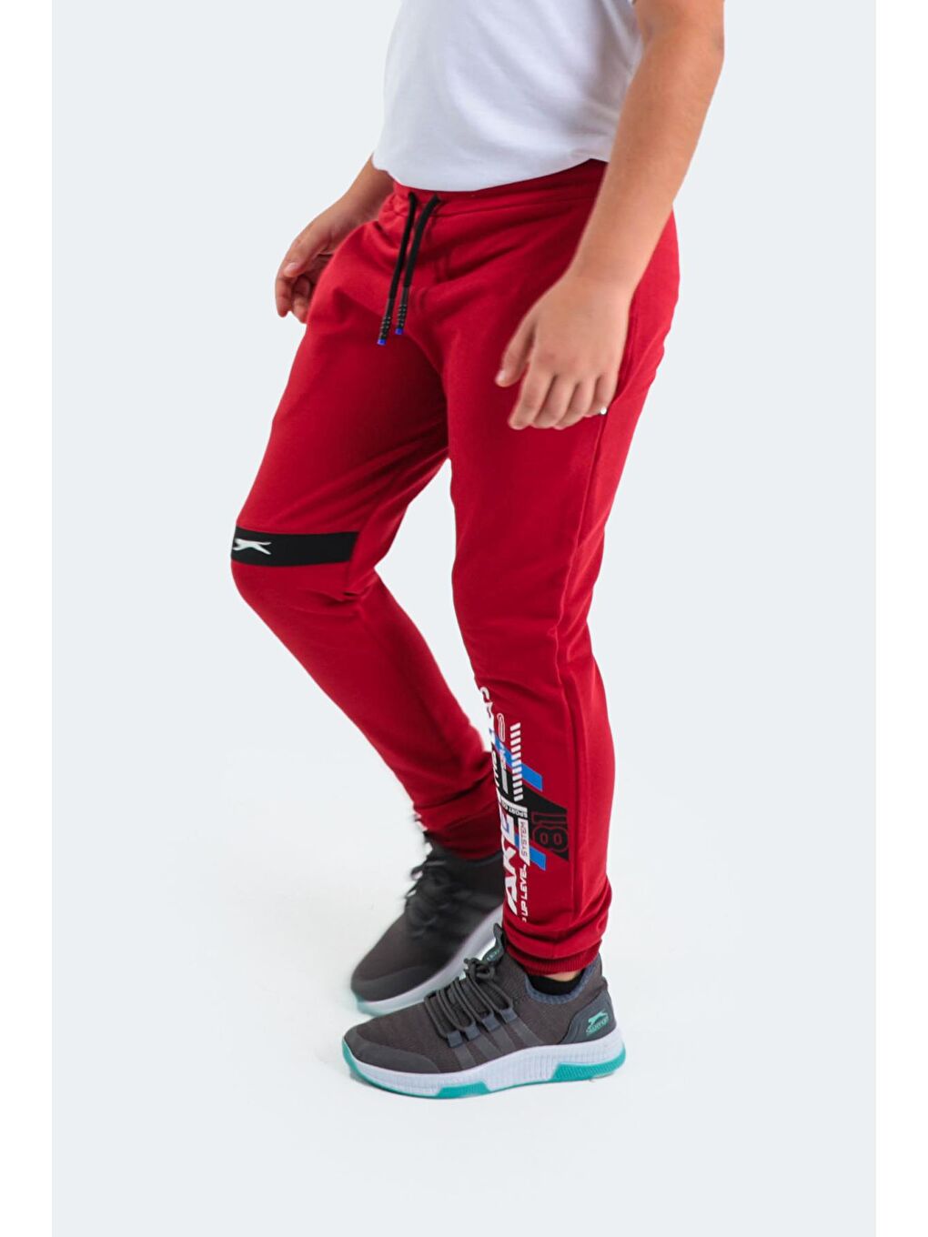 SLAZENGER Kırmızı DEVAN Unisex Çocuk Eşofman Altı Kırmızı - 4