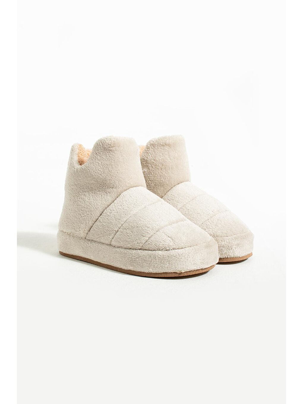 Bej Kalın Taban Polar Kadın Ev Botu 001-19-21-3