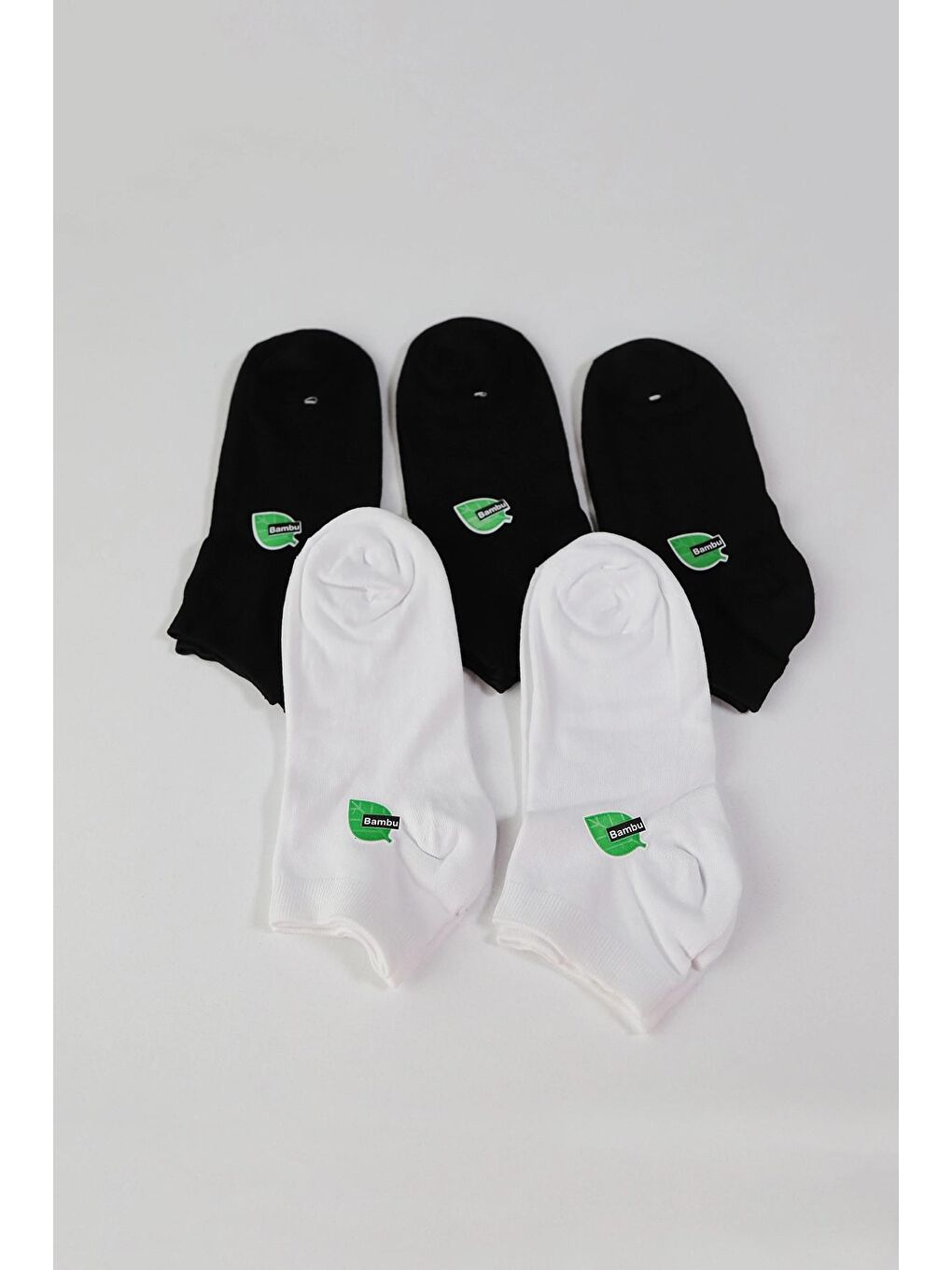 Siyah 5 Çift Renkli Kadın Çorap-3