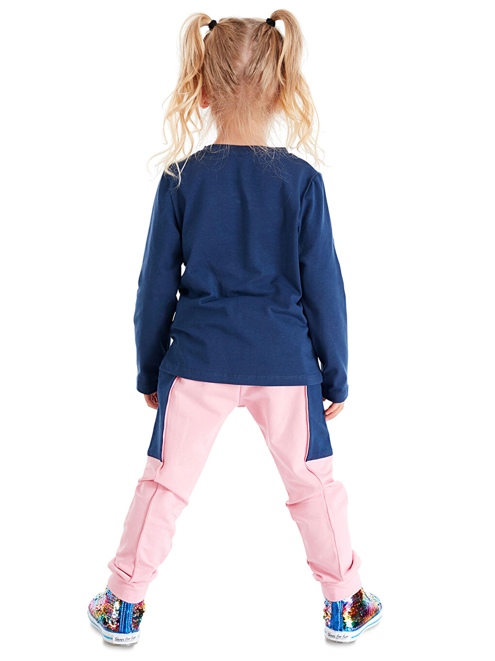 Karışık Cute Fox Kız Çocuk Tişört Pantolon Takım-1