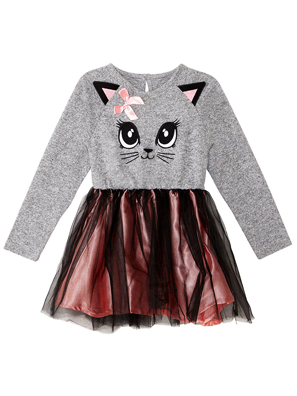 Karışık Tüllü Ponçik Kız Çocuk Elbise-2