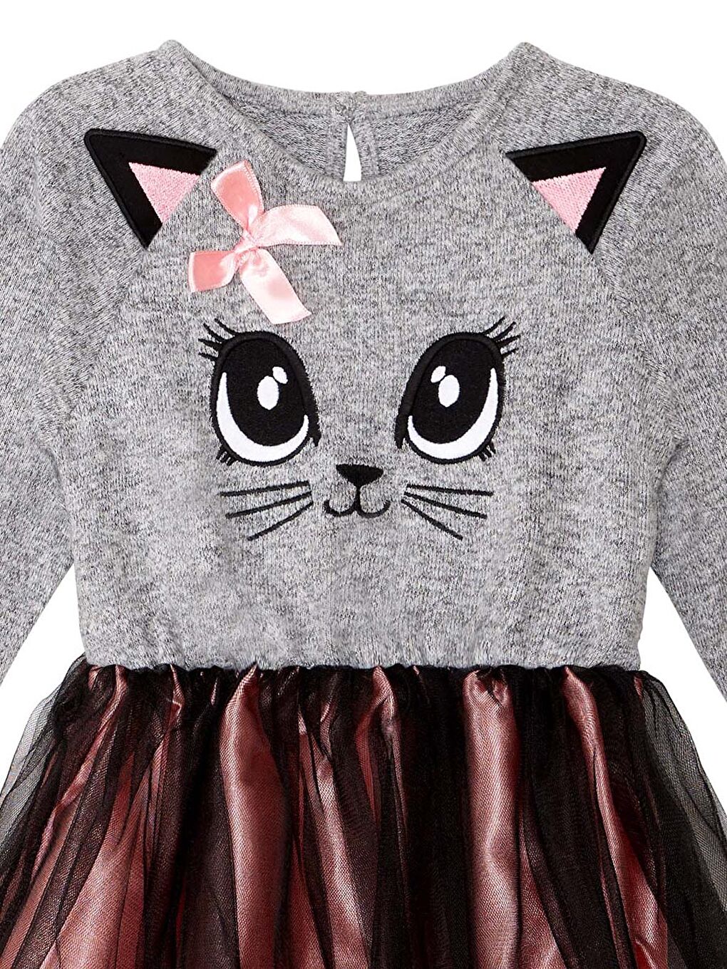 Karışık Tüllü Ponçik Kız Çocuk Elbise-4