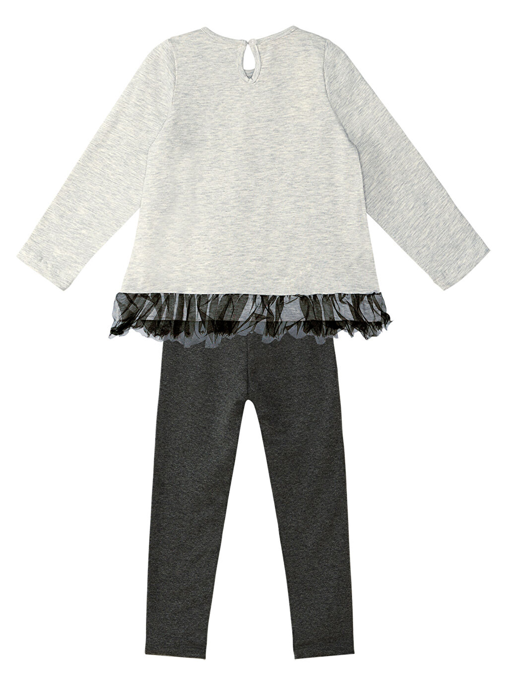 Karışık Cute Cat Kız Çocuk Tunik Tayt Takım-3