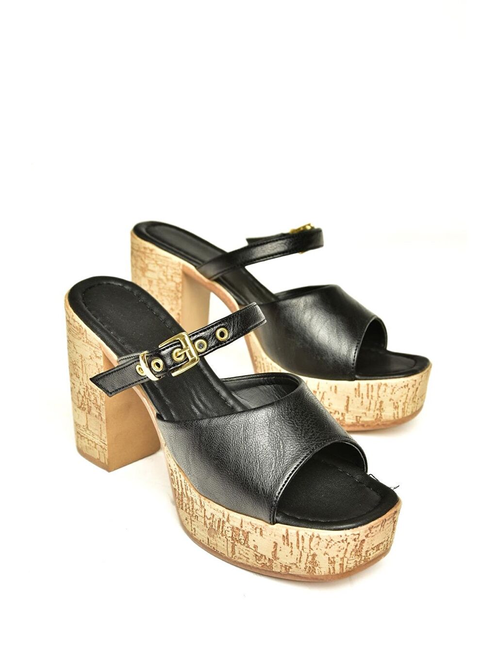 U9962544 Siyah Kadın Topuklu Ayakkabı-2