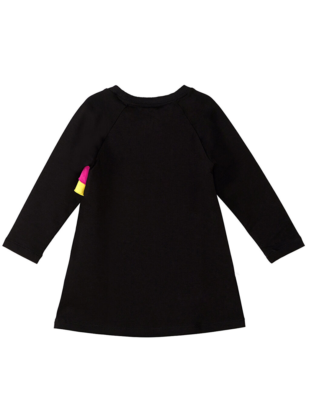 Zebra Siyah Kız Çocuk Fırfırlı Elbise-3