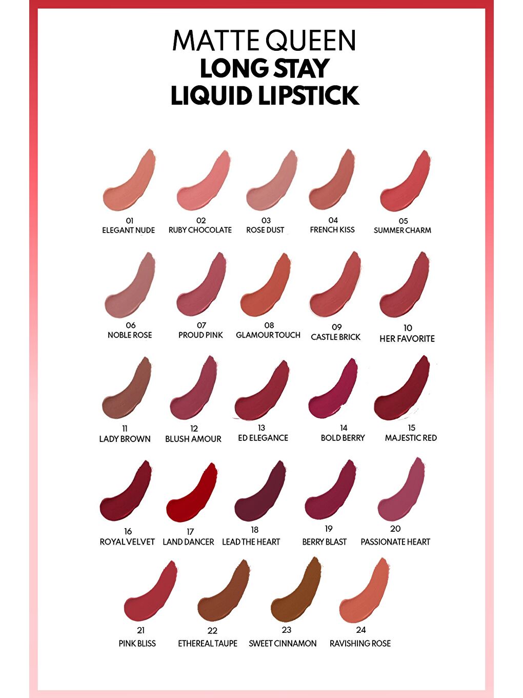 Note Cosmetique Kırmızı Matte Queen Lipstick Kalıcı Likit Ruj 16 Royal Velvet - Kırmızı - 3