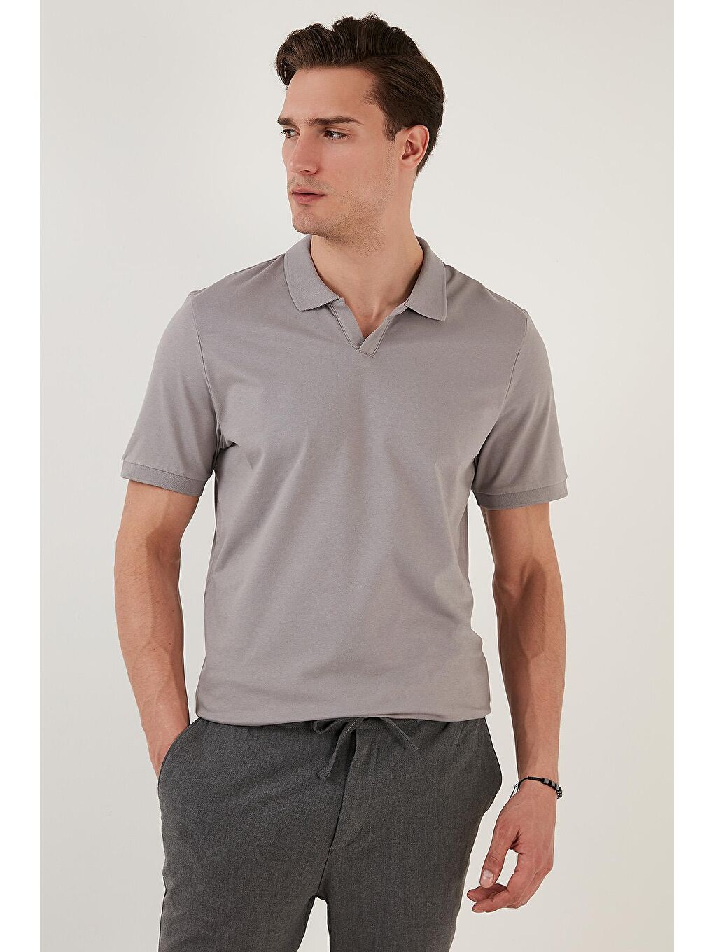 Buratti Bej Slim Fit Pamuklu Polo T Shirt 5902141 - 1