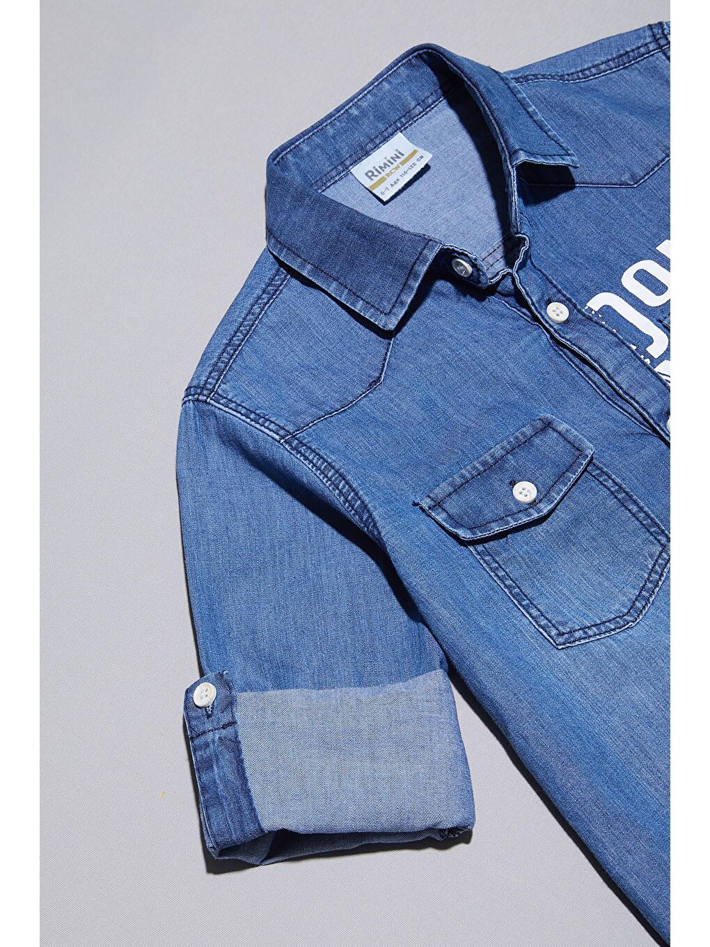 Mavi Jean Gömlekli Erkek Çocuk Alt Üst Takım 15100-1